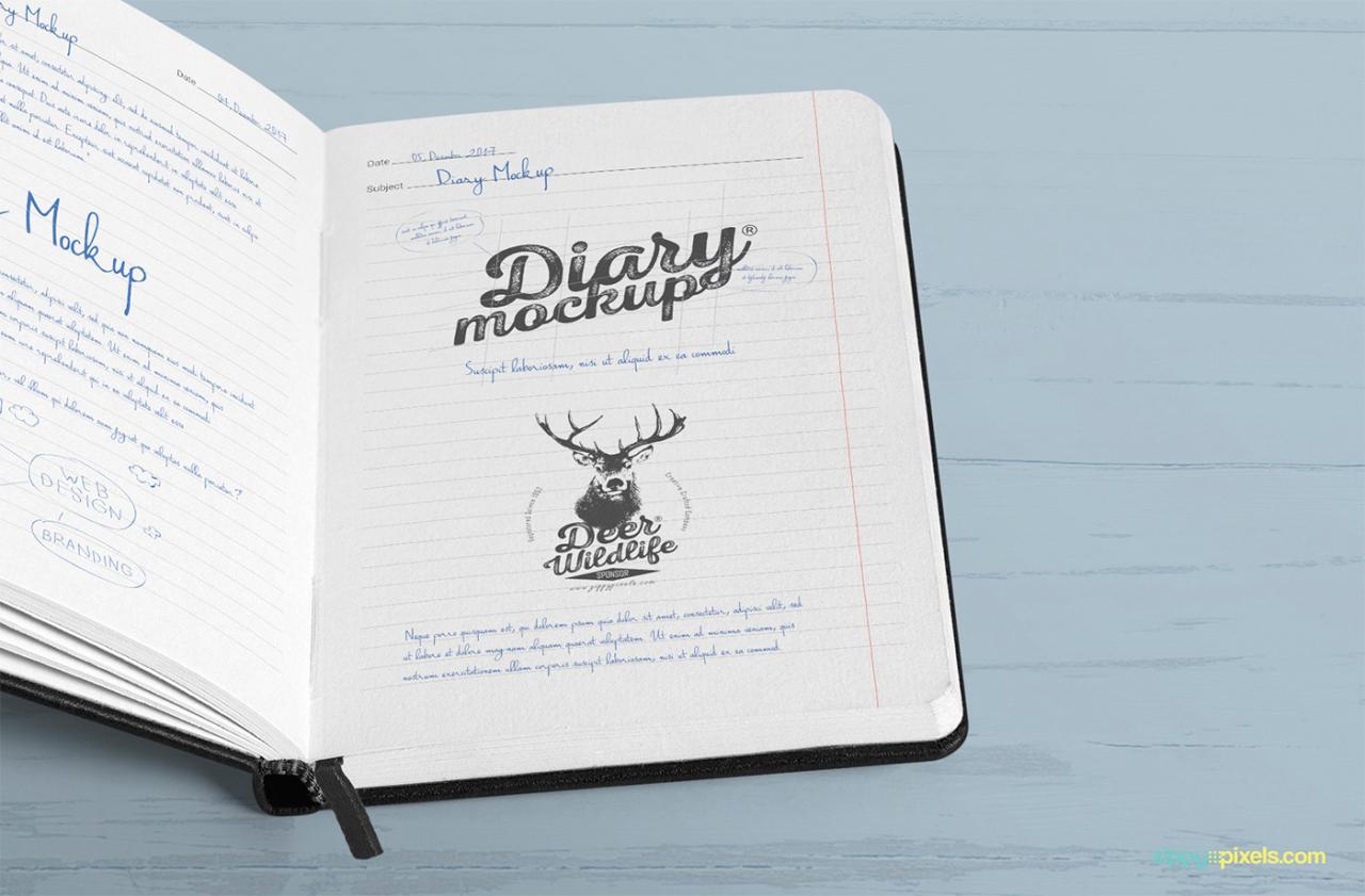 Diary Mockup