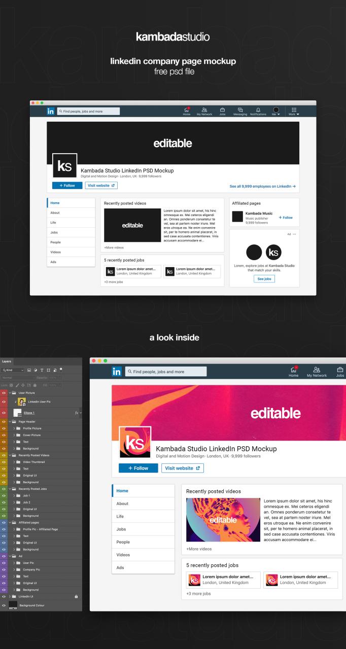 Linkedin Mockup Free