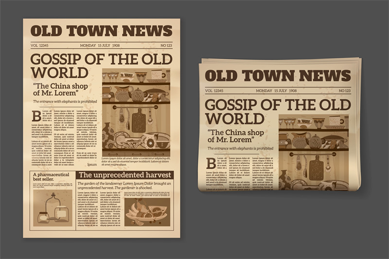 Old Newspaper Mockup