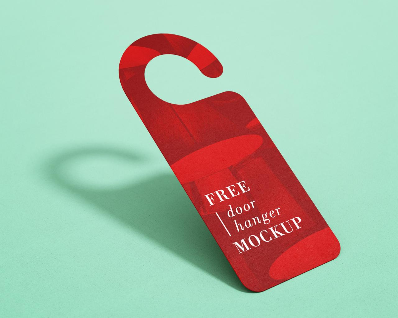 Door Hanger Mockup Free