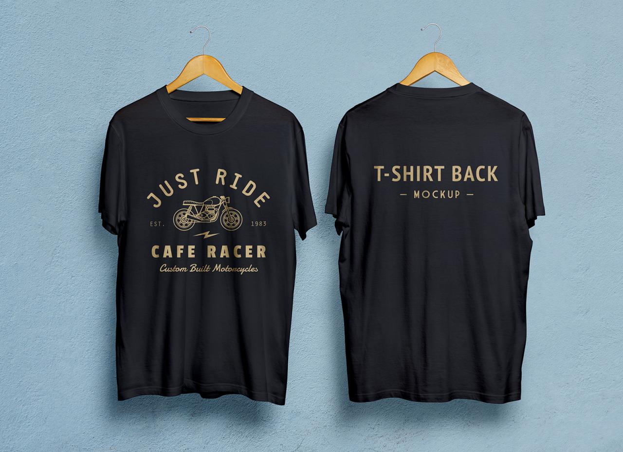 Tshirt Back And Front Mockup