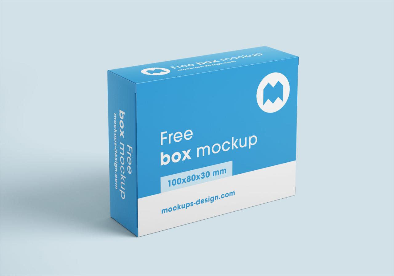 X Mockup Free Box