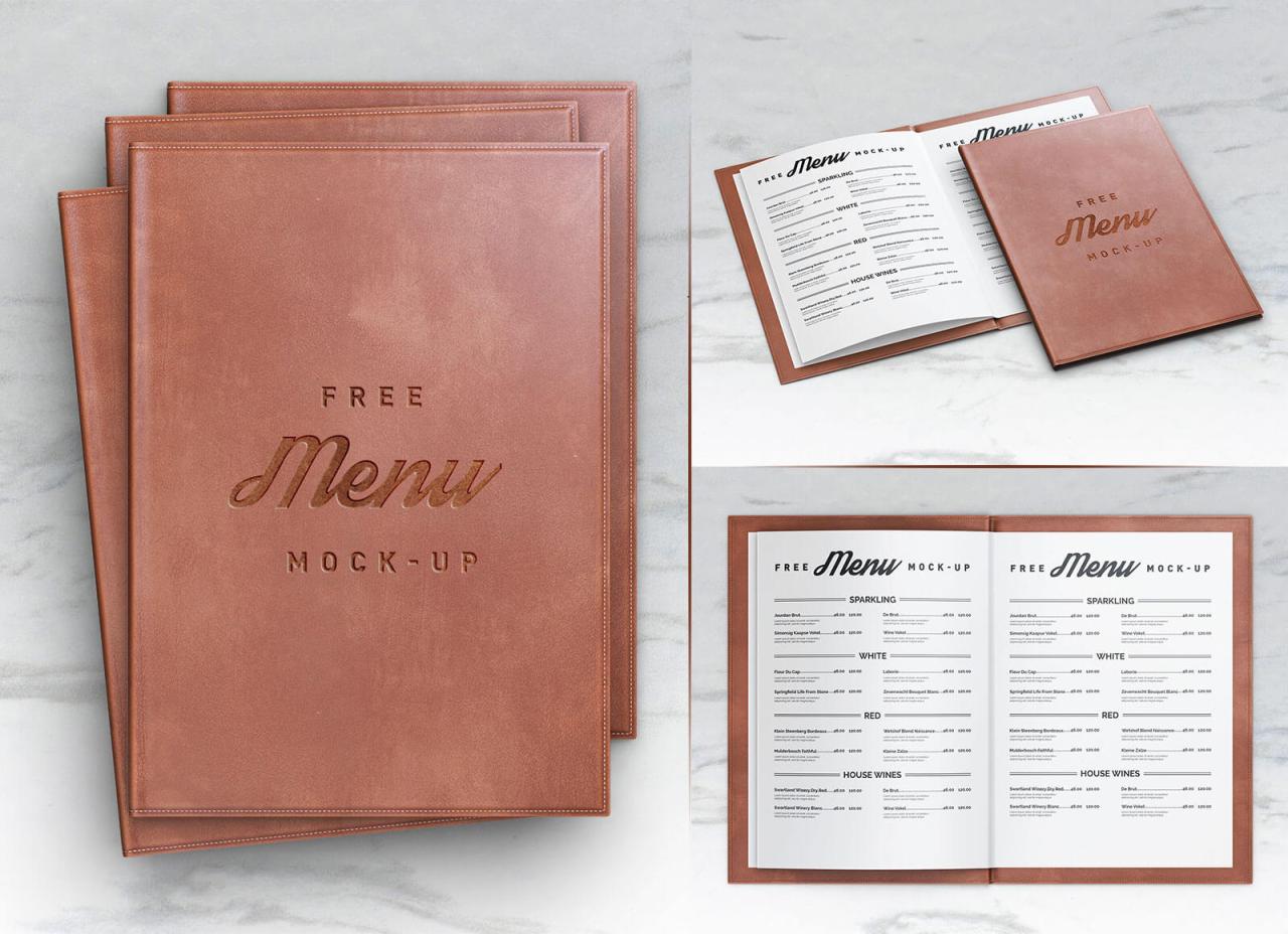 Menu A4 Booklet Mockup