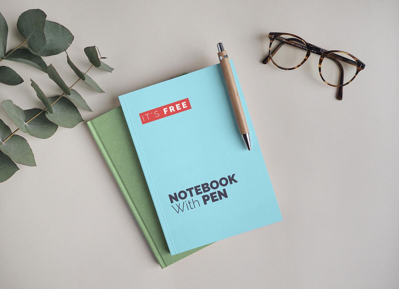 Nylon Notebook Mockup Psd Free