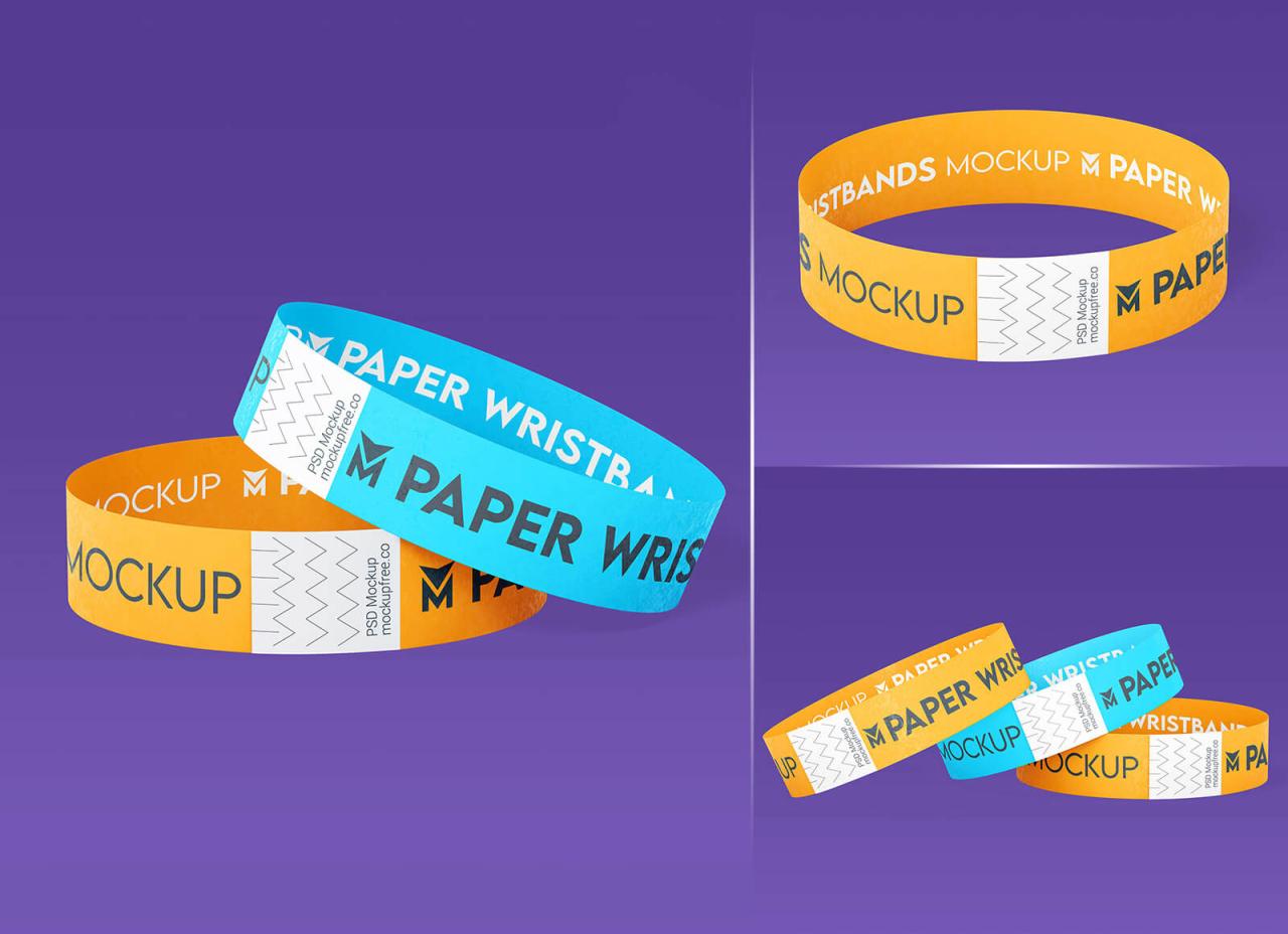 Paper Wristband Mockup Free