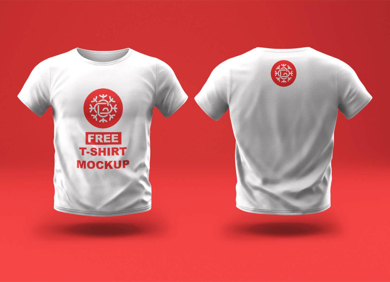 T Shirt Back Mockup Free