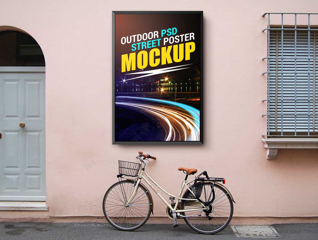 Street Poster Business Card Design Mockup