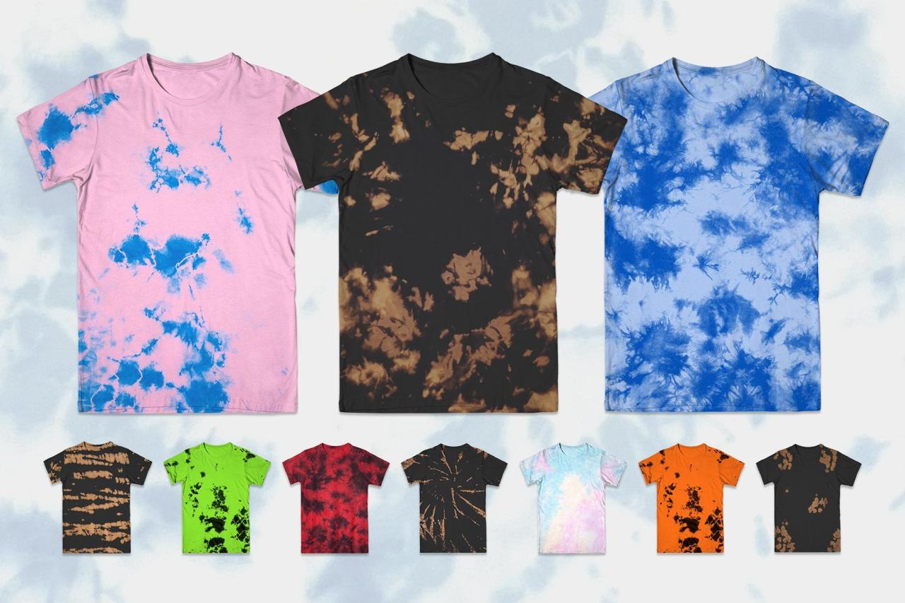 Tie Dye T Shirt Mockup Free