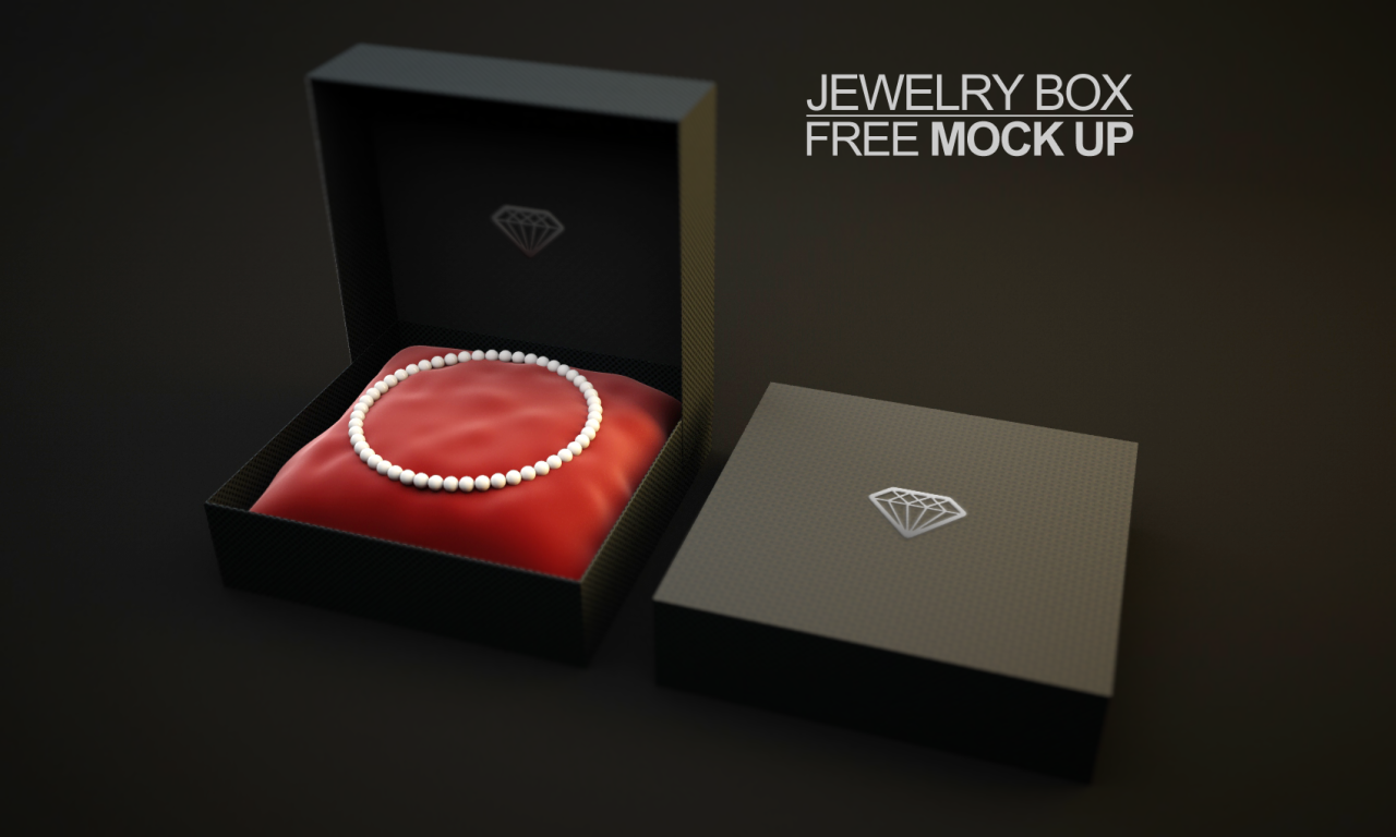 3d Jewelry Box Mockup Free