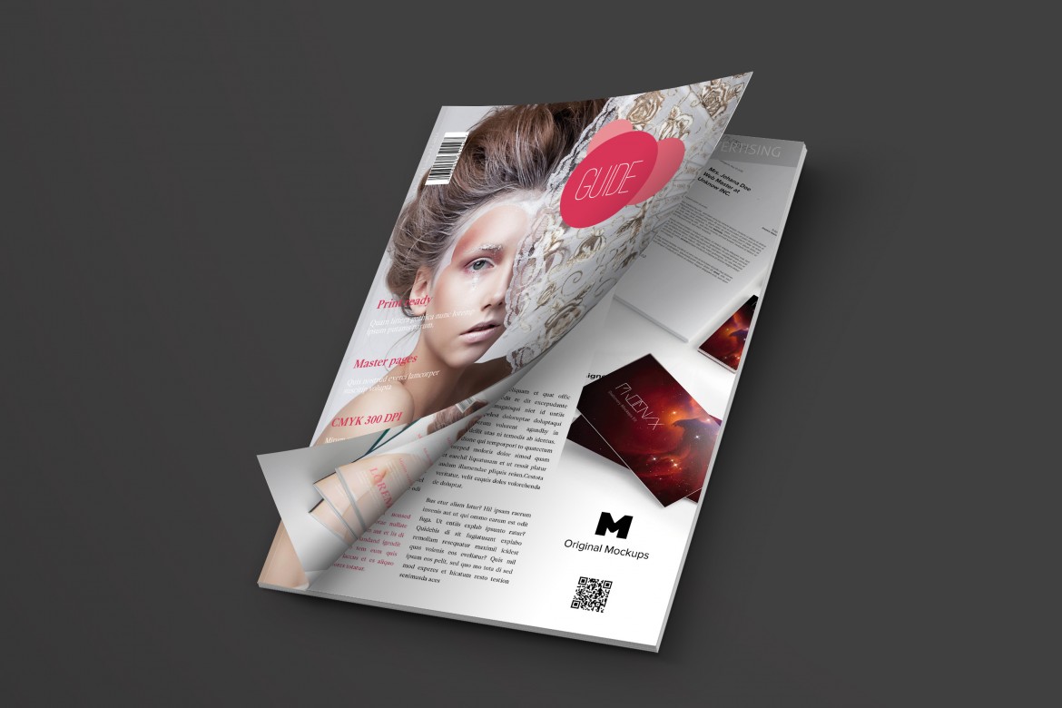 Corrugated Mockup Free Magazine