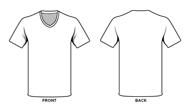 V Neck T Shirt Template Free