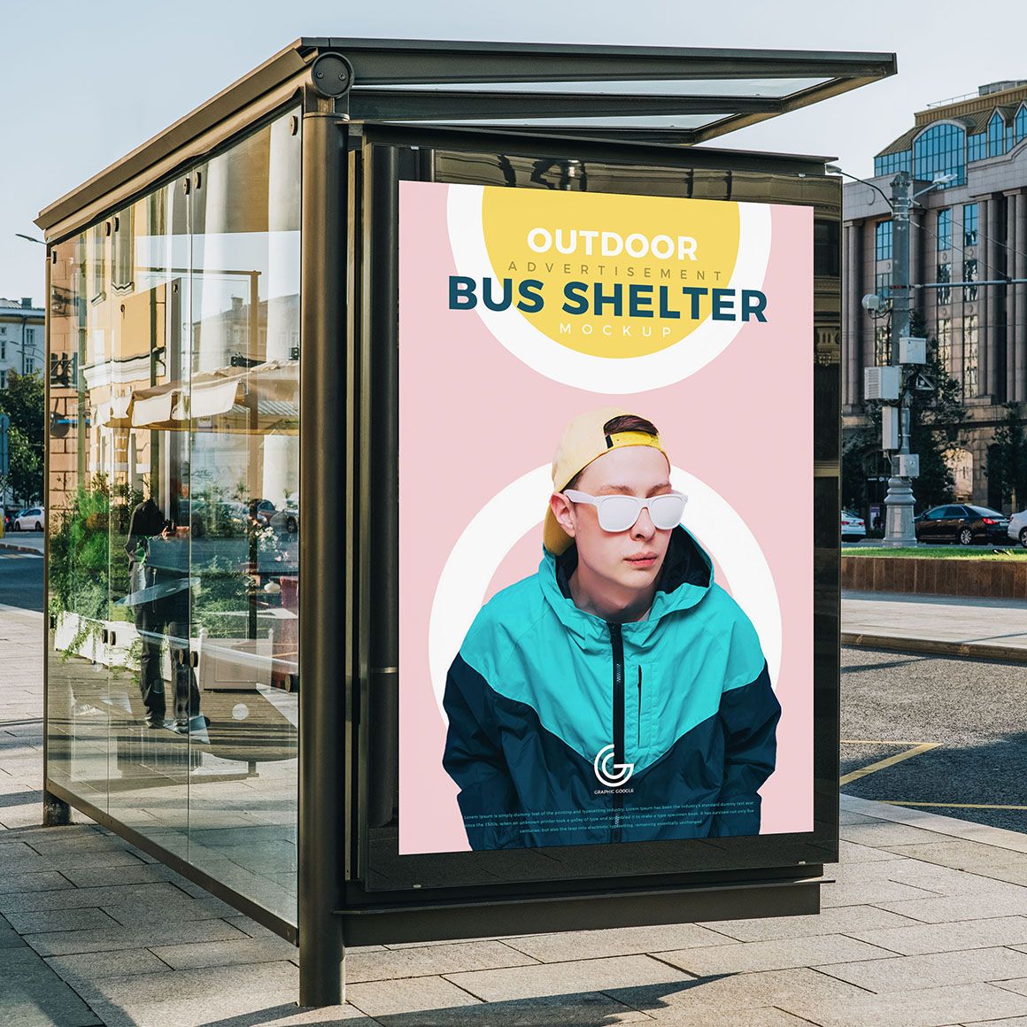 Outdoor Bus Advertising Mockup