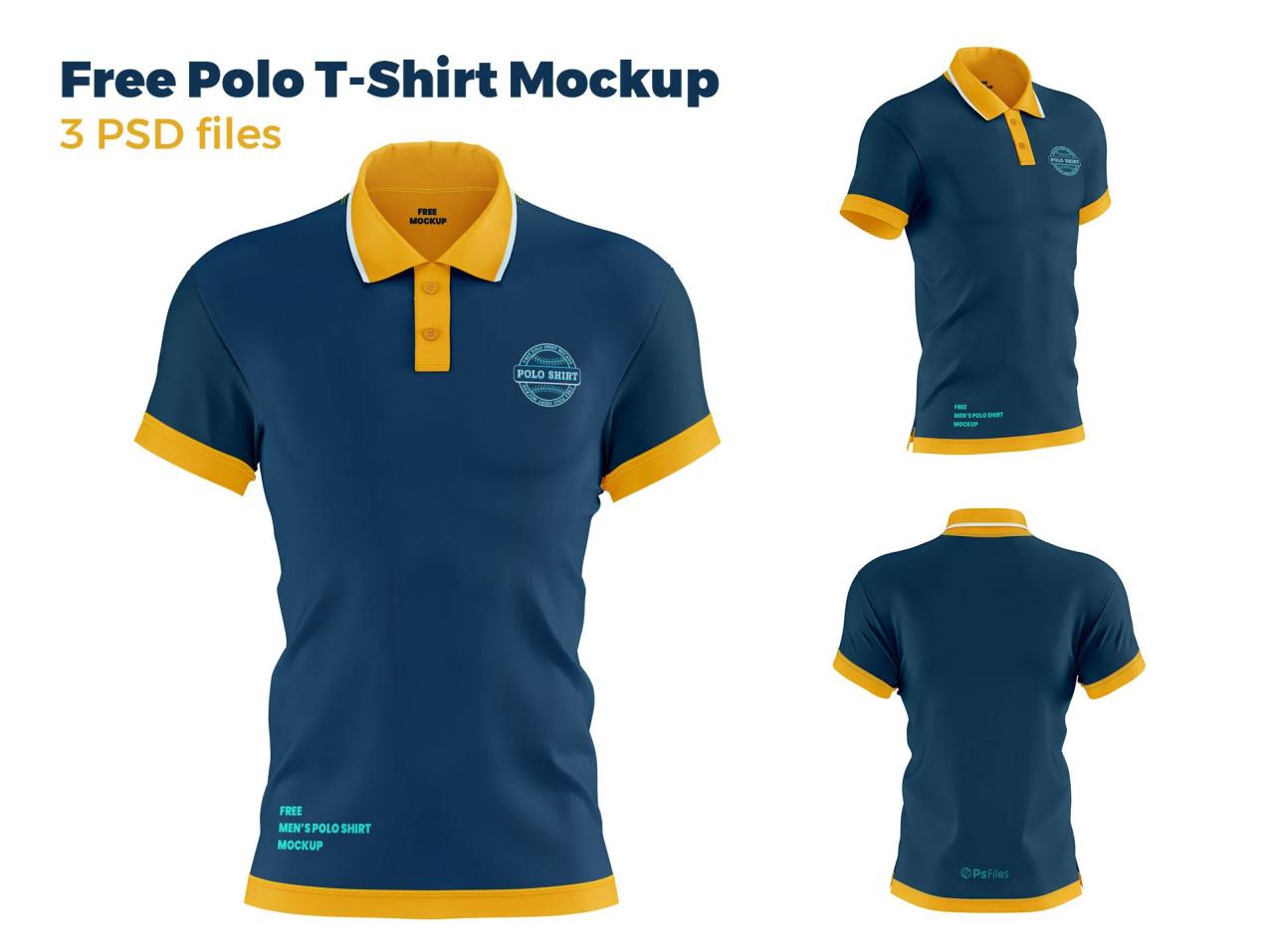 Polo Polo Shirt Mockup Template Psd Free