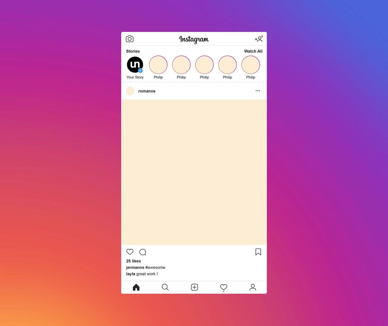 Instagram Post Mockup Psd