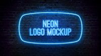 3d Neon Sign Mockup