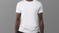 T Shirt Mockup With Black Model Free