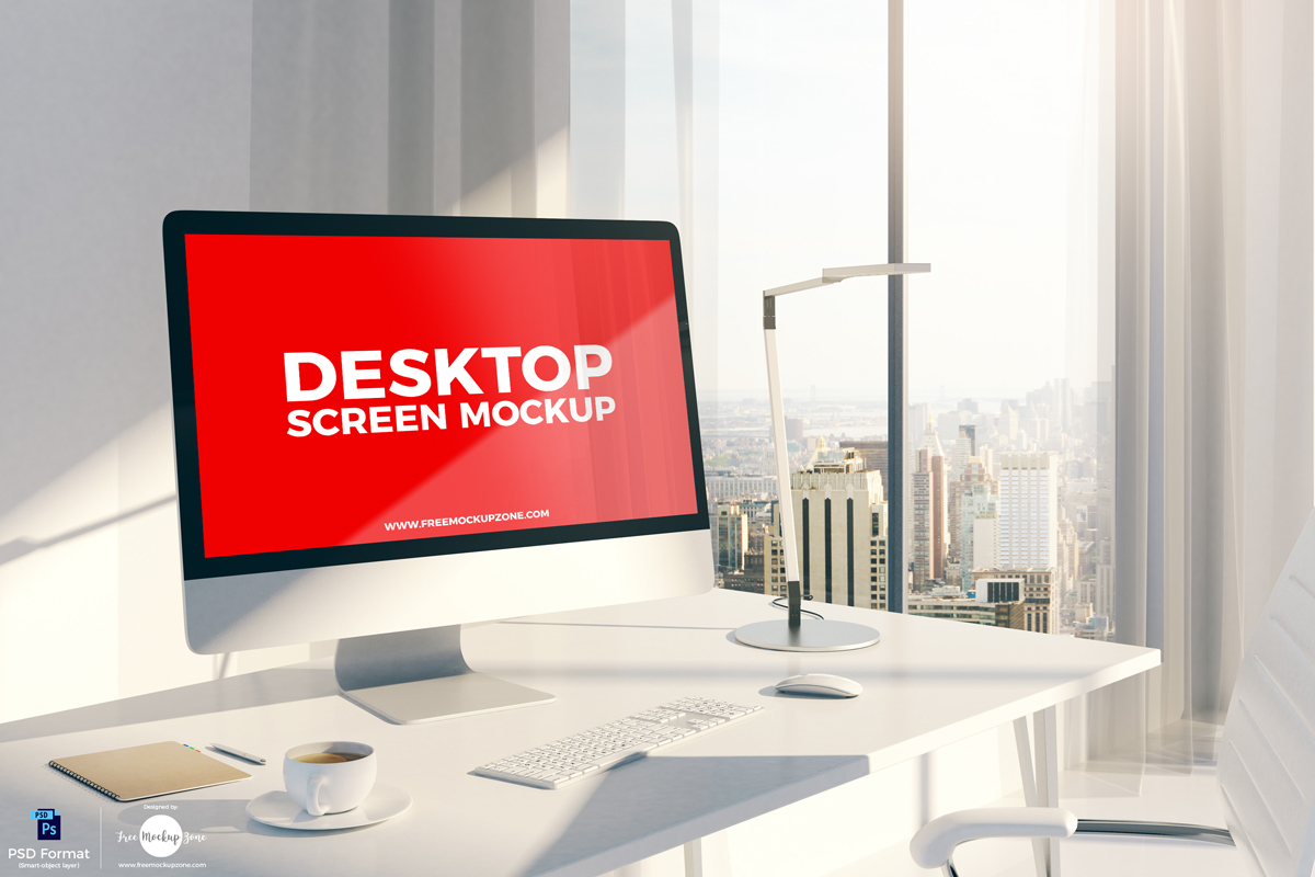 Vertical Desktop Mockup Free