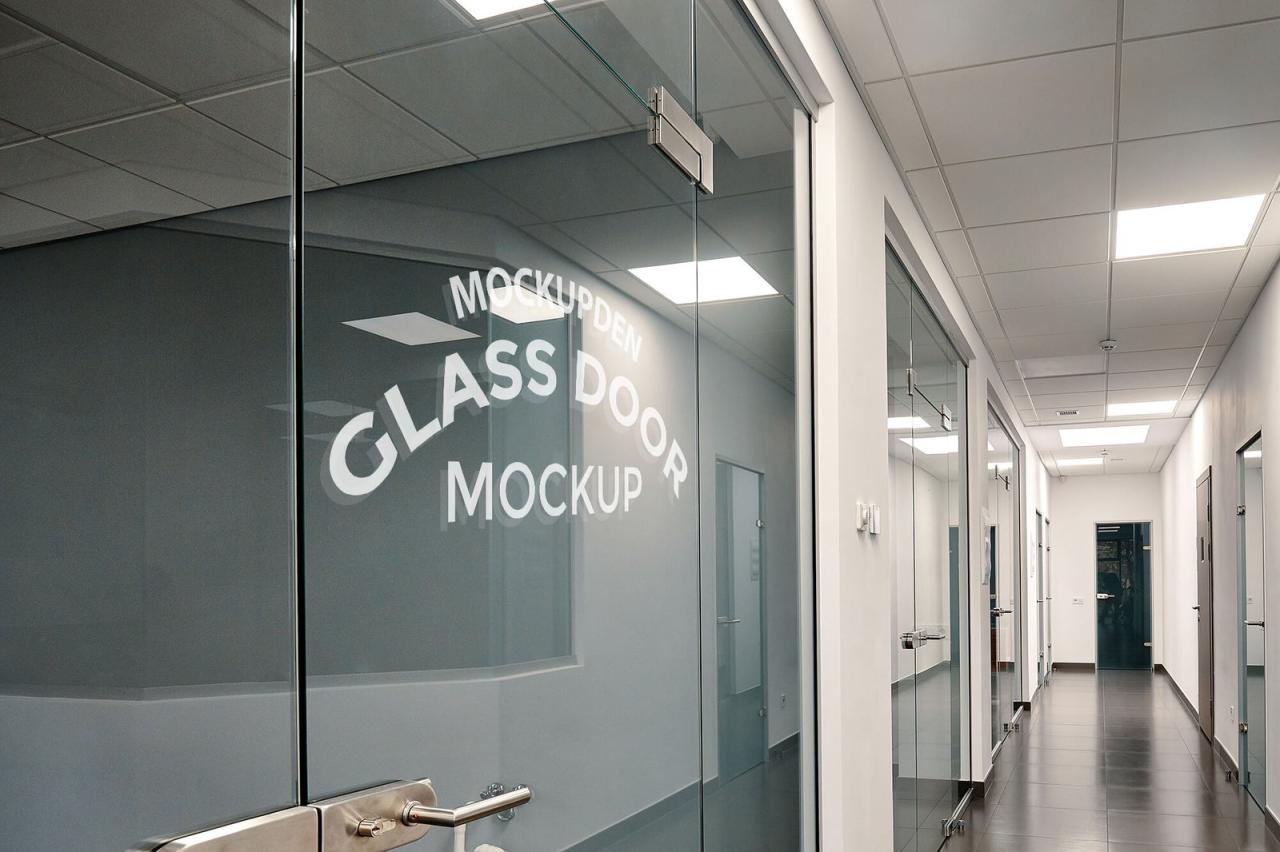 Glass Door Mockup