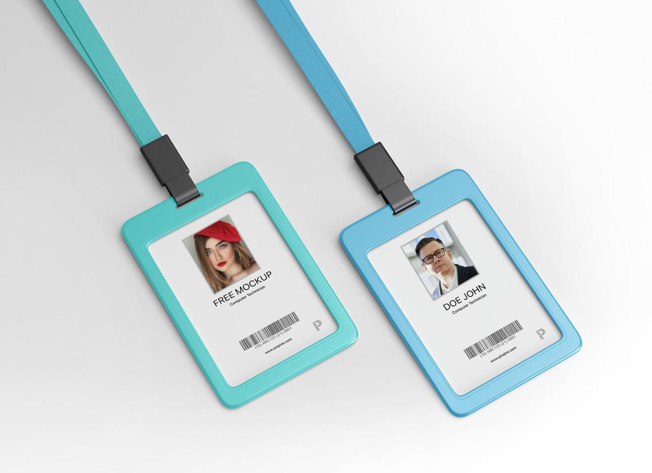 Id Card Holder Mockup