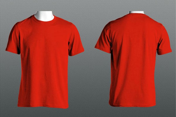 Red T Shirt Mockup Psd