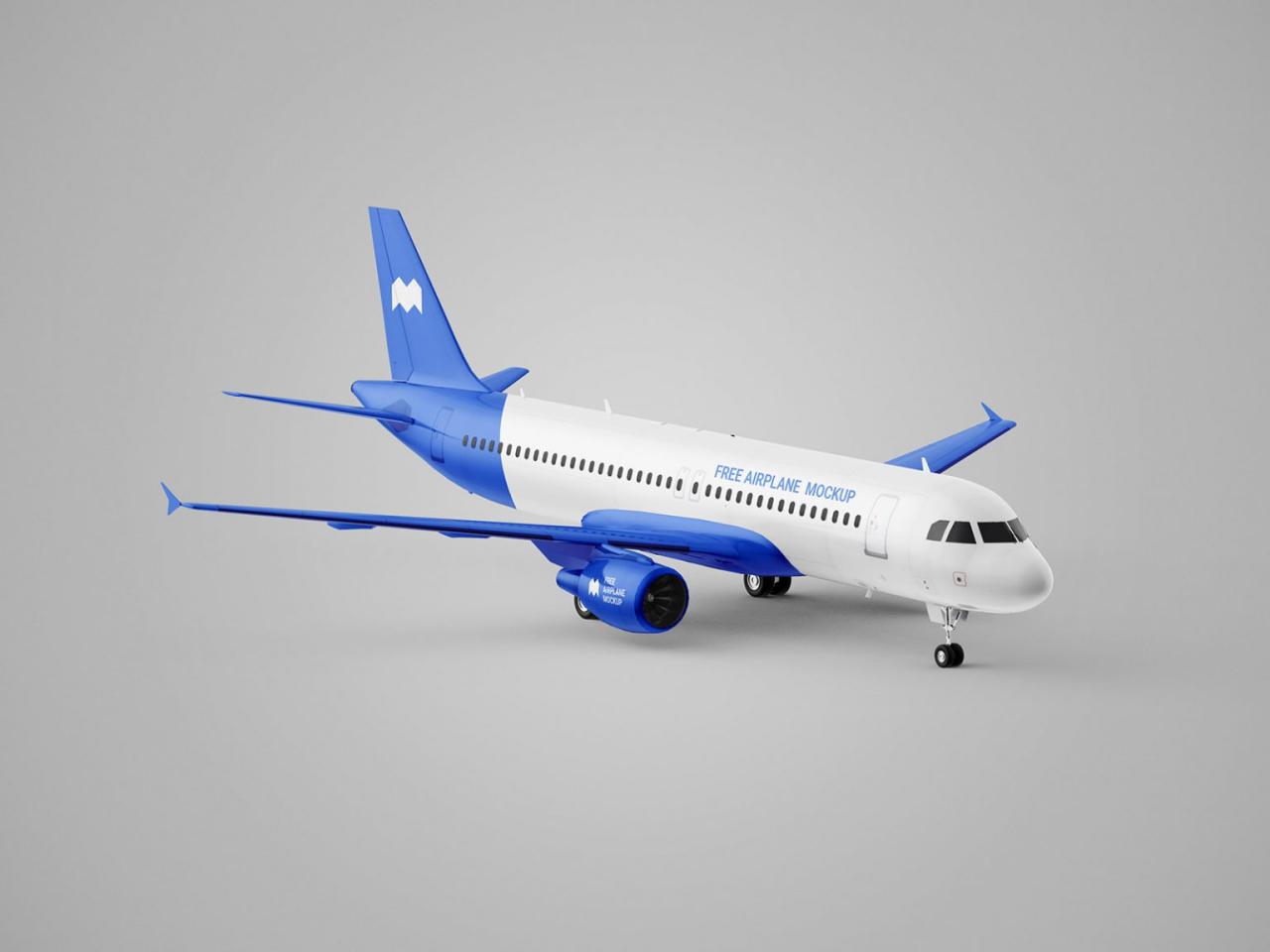 Plane Paper Mockup Psd