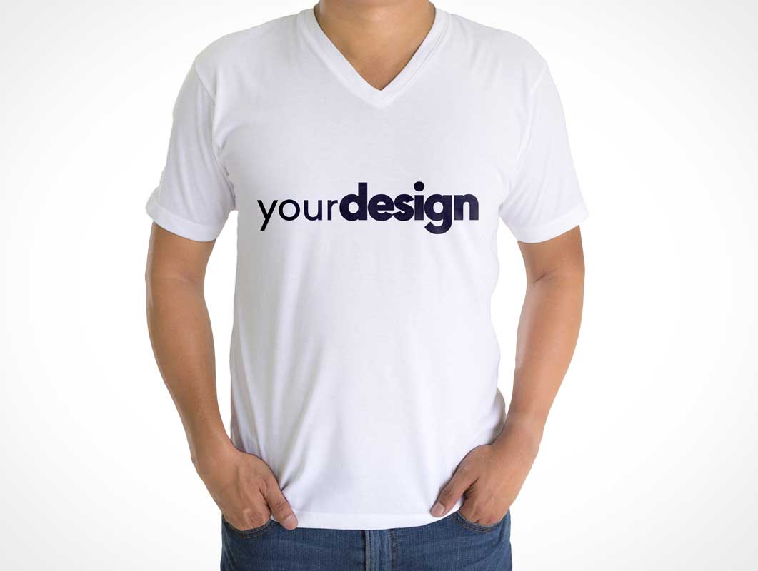 V Neck Mockup Free