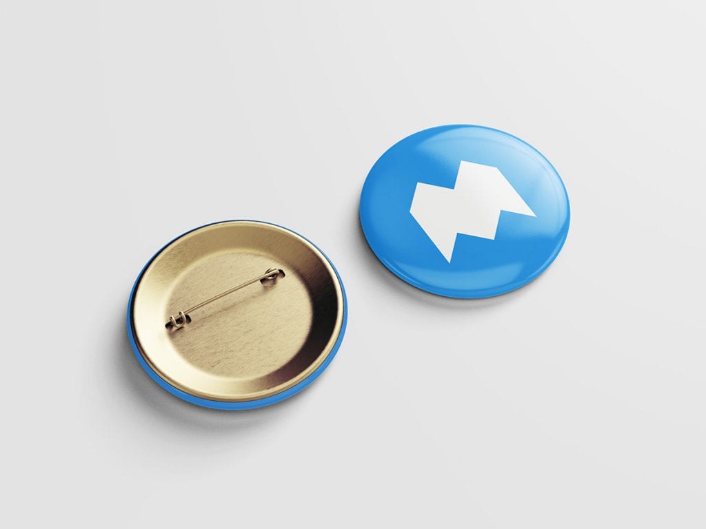 Sticker Button Pin Mockup