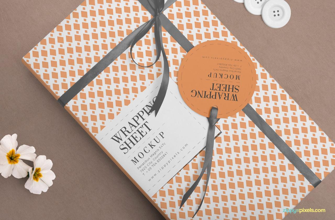 Free Wrapping Paper Mockup