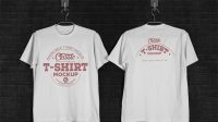 T Shirt Mockup Psd Front And Back