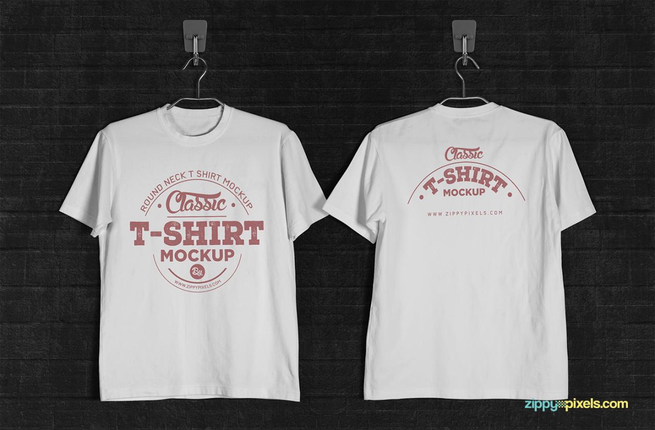 Shirt Mockup Psd Front And Back