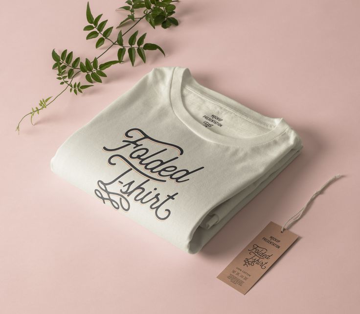 T Shirt Mockup Folded