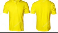 Yellow Polo T Shirt Mockup