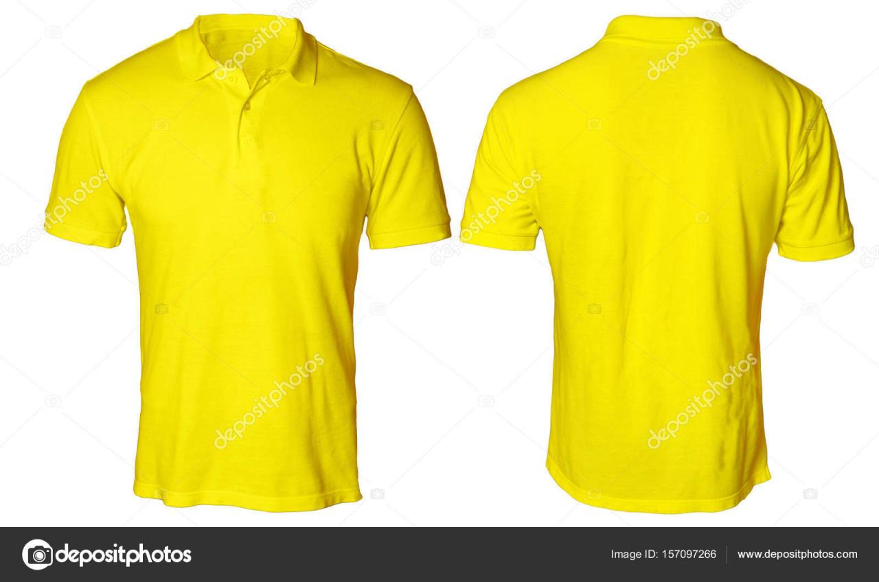 Yellow Polo T Shirt Mockup