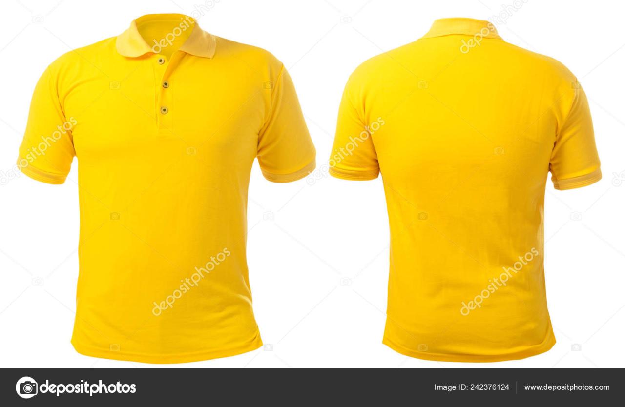 Yellow Collar T Shirt Mockup