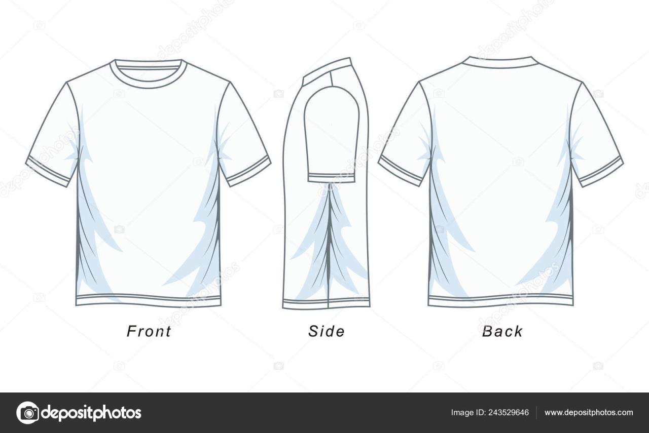 T Shirt Template Front Back Side