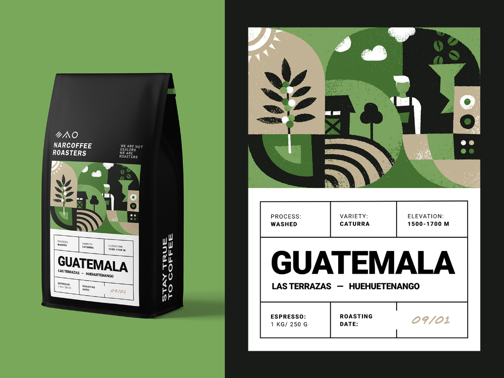 Coffee Packaging Design Template Free