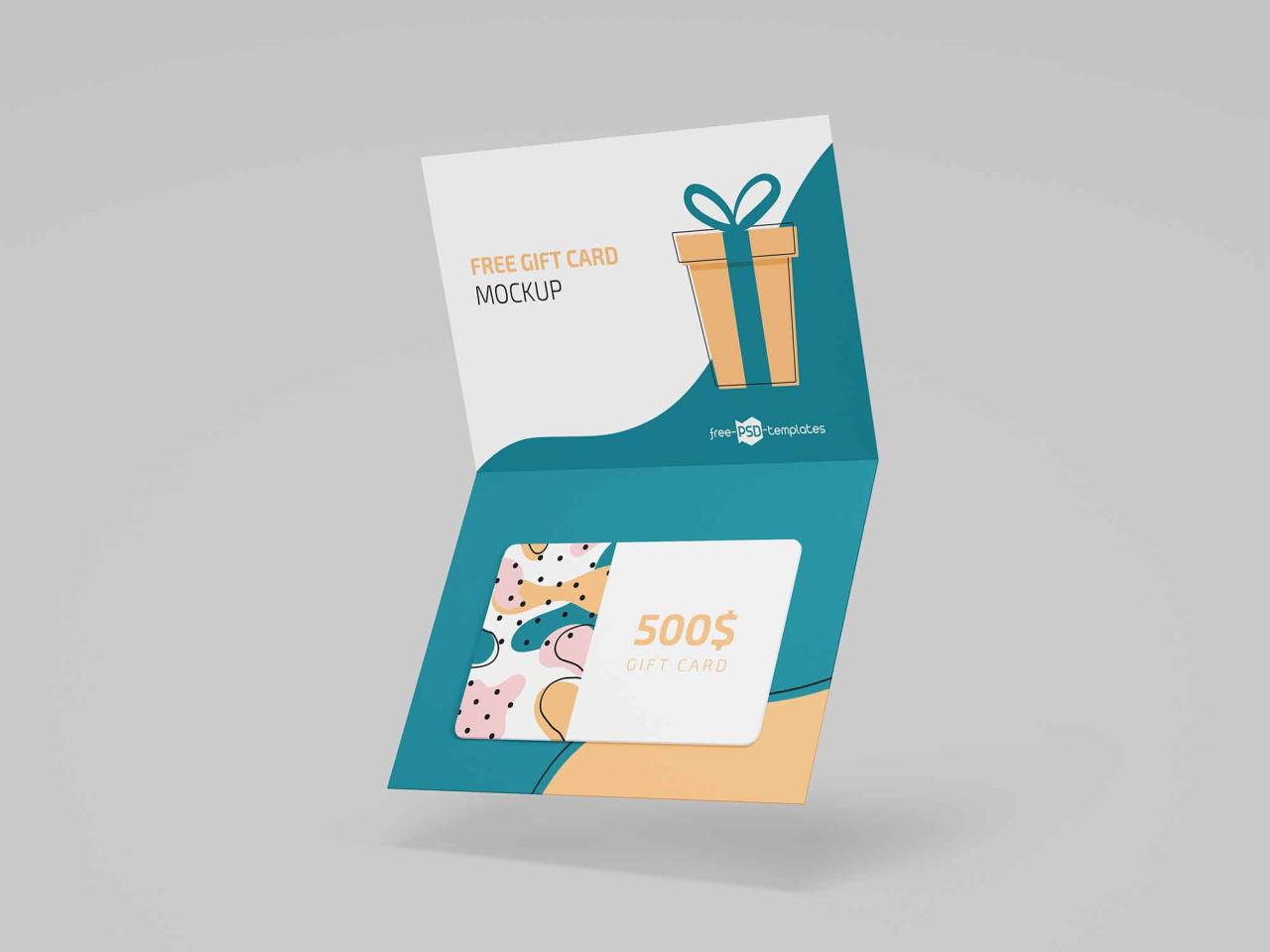 Gift Card Mockup Psd