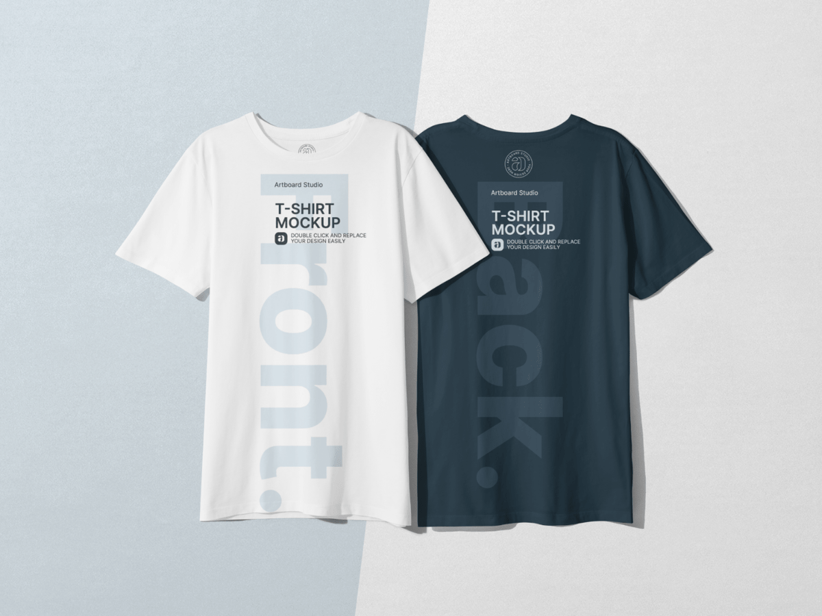 T Shirt Mockup Front And Back Template