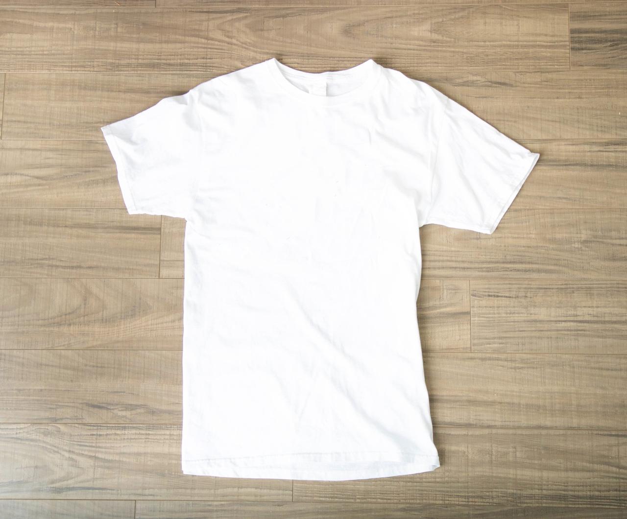White T Shirt Back Mockup