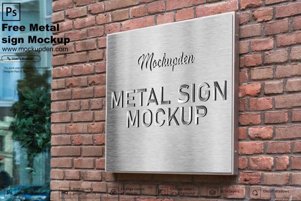 Metal Sign Mockup