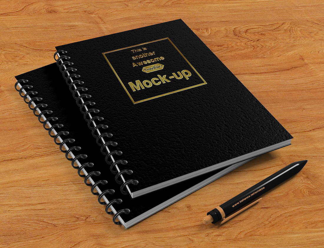 Free Spiral Notebook Mockups