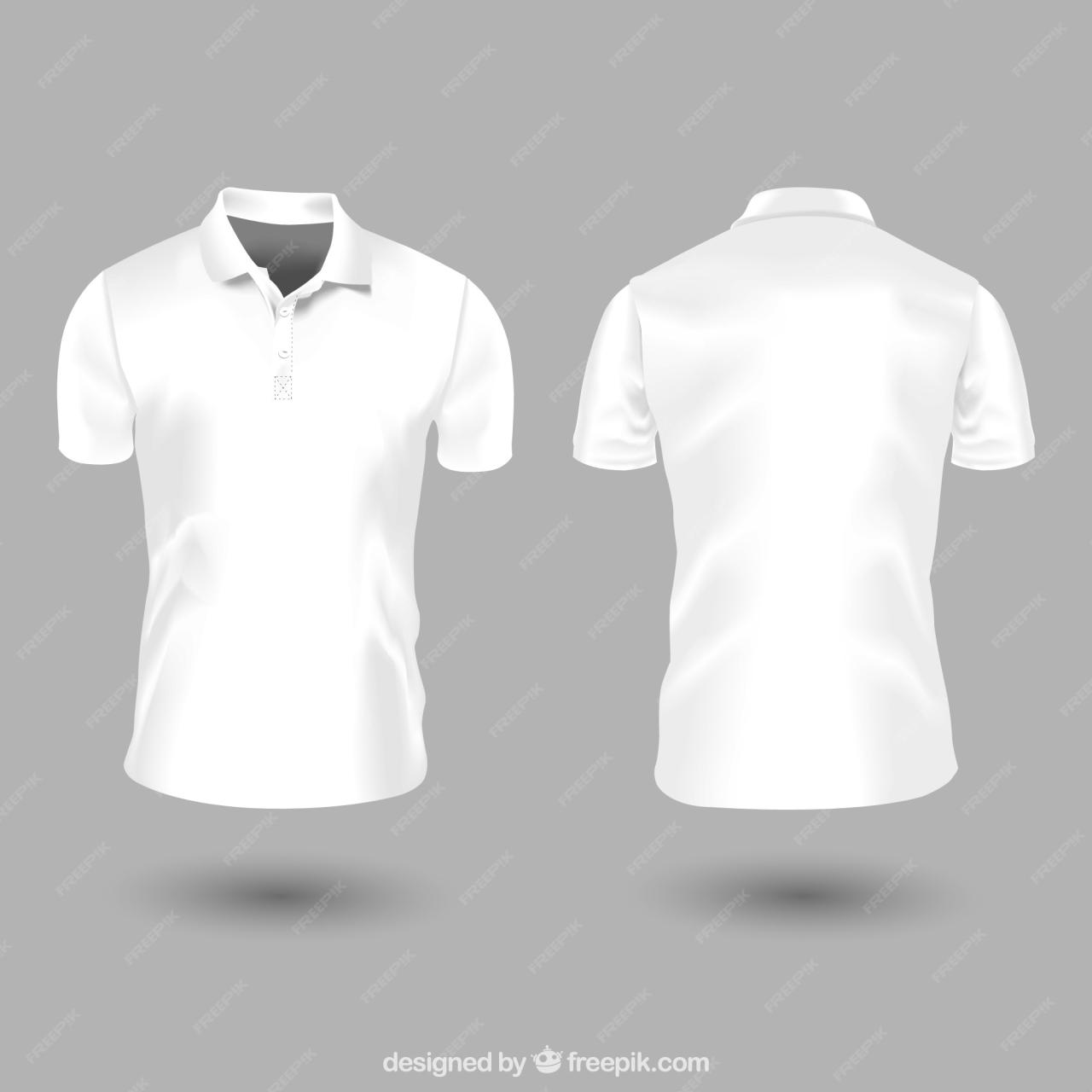 White Polo Shirt Template For Photoshop