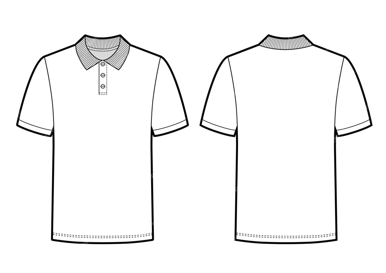 Polo Shirt Front And Back Template