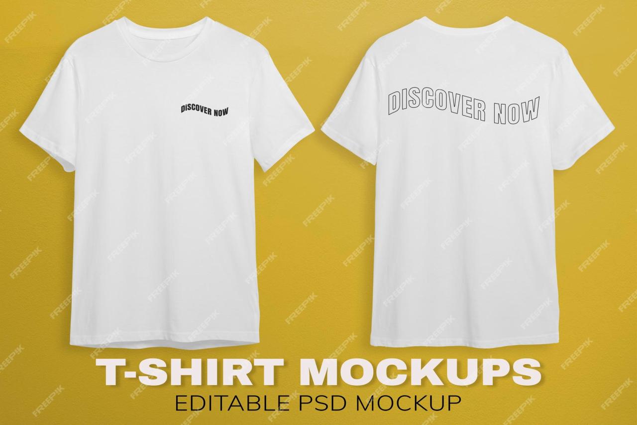 White T Shirt Psd Mockup