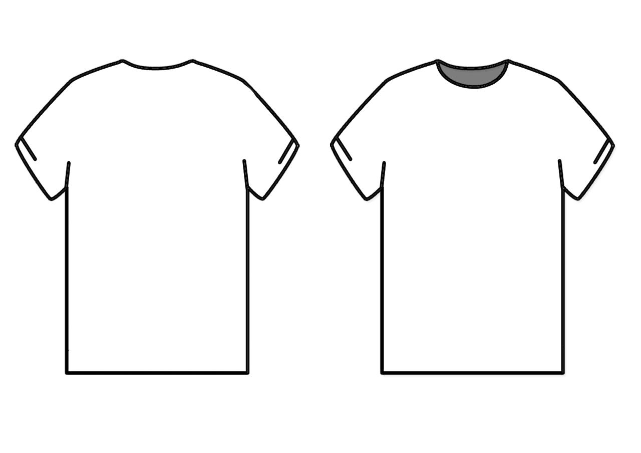 T Shirt Mockup Outline