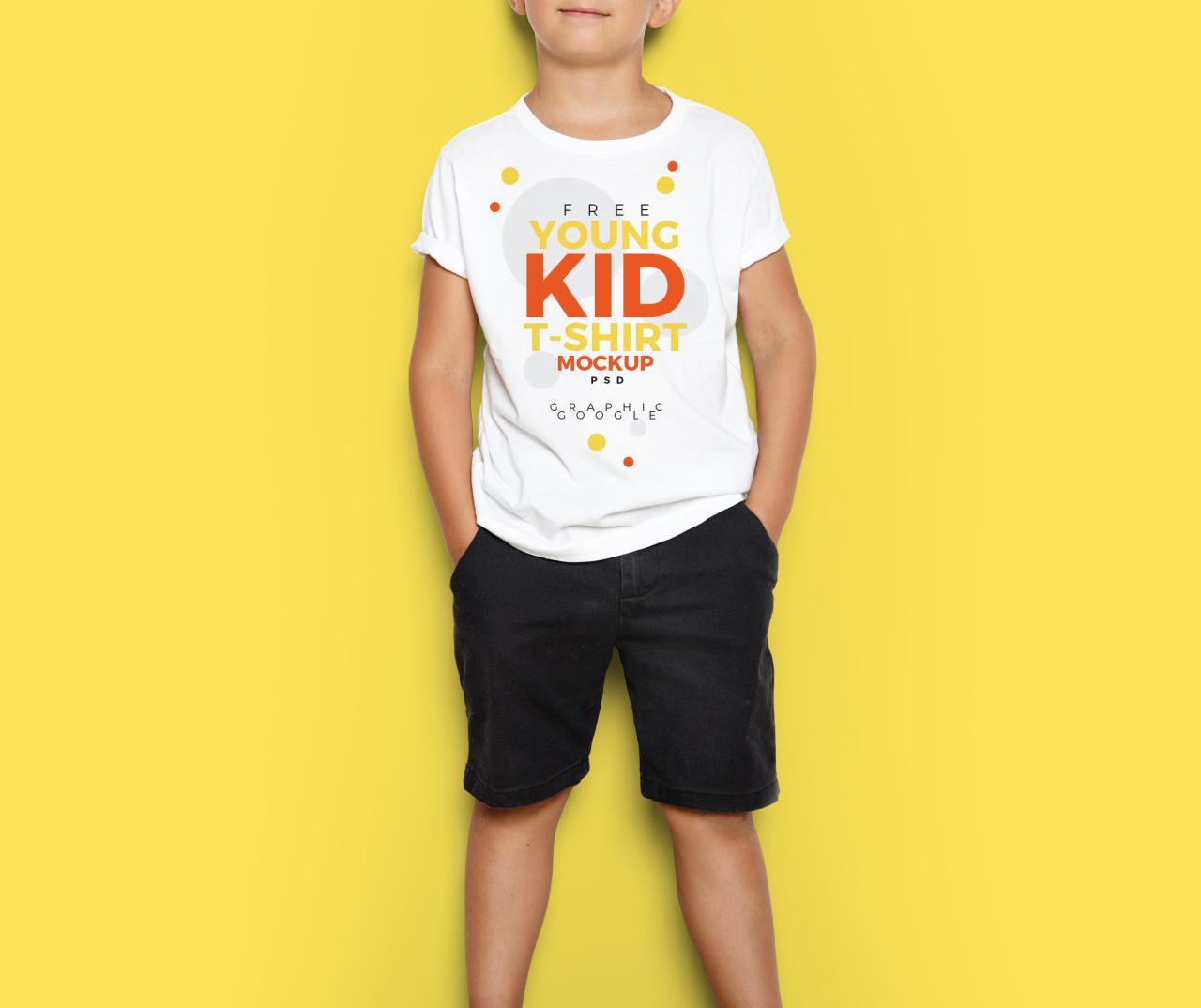 Kid T-shirt Mockup Psd