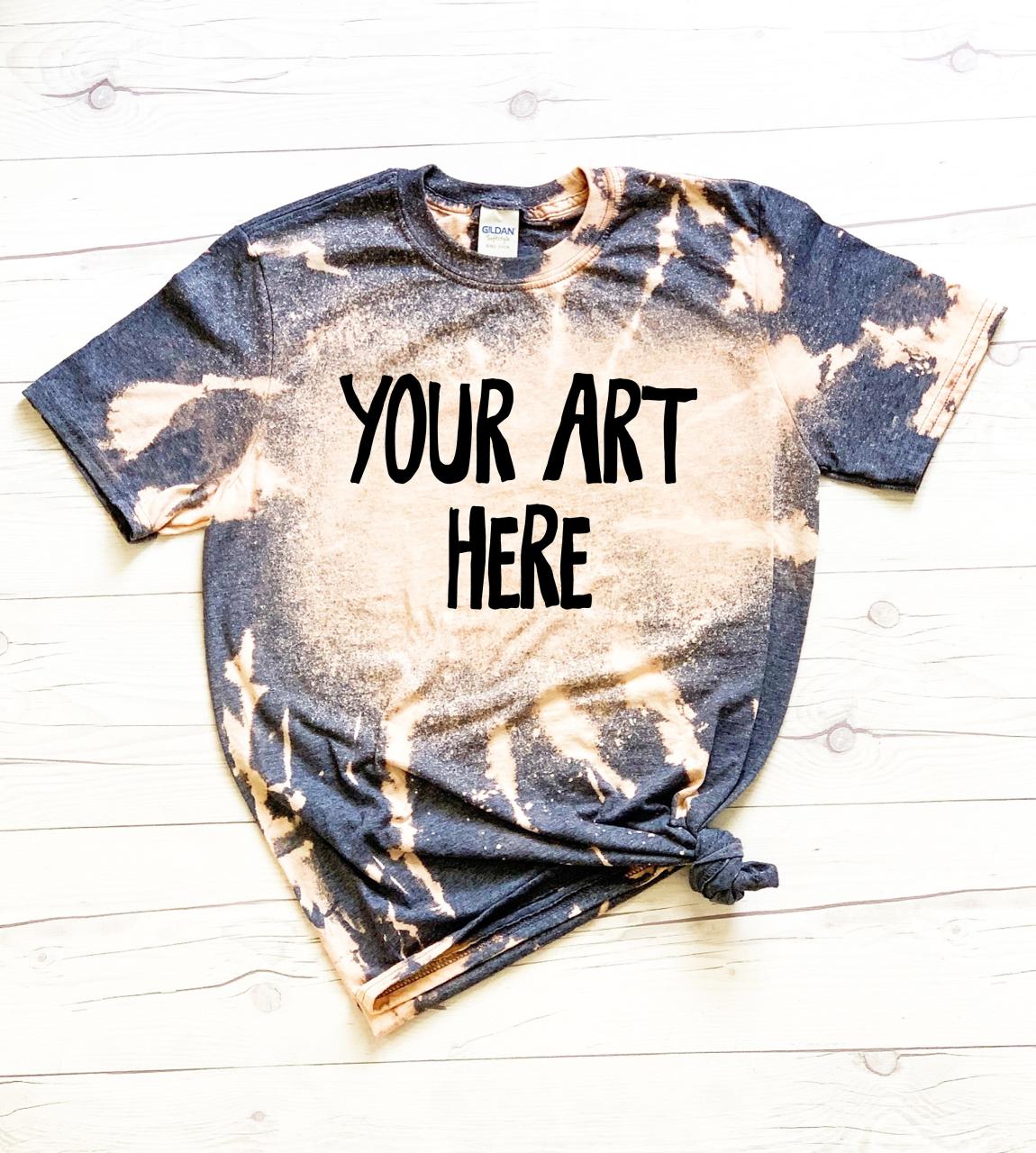 Bleached T Shirt Mockup Free