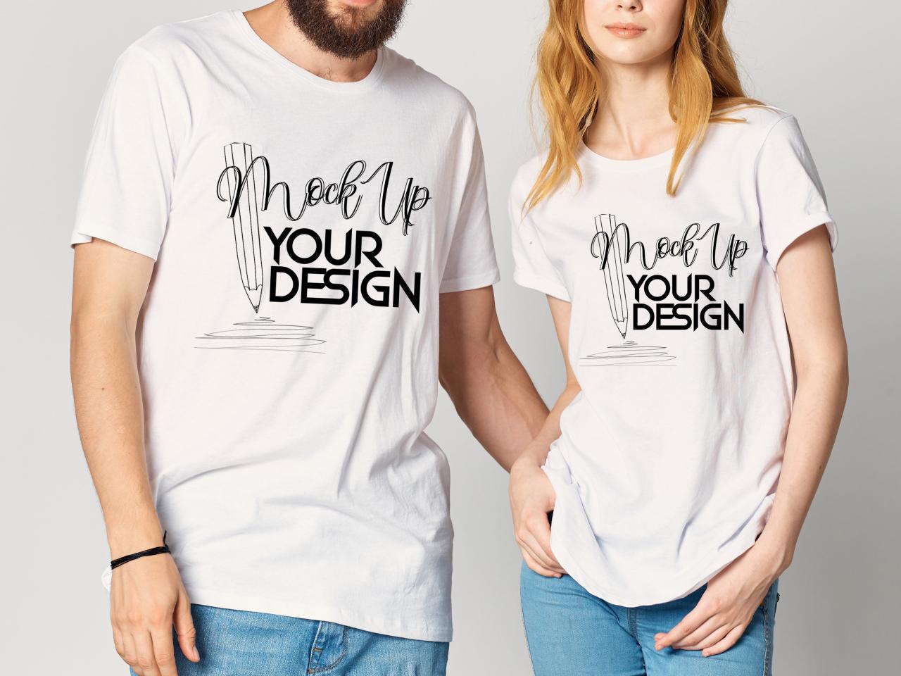 Mockup Couple T Shirt