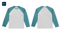 Mockup Kaos Raglan Psd